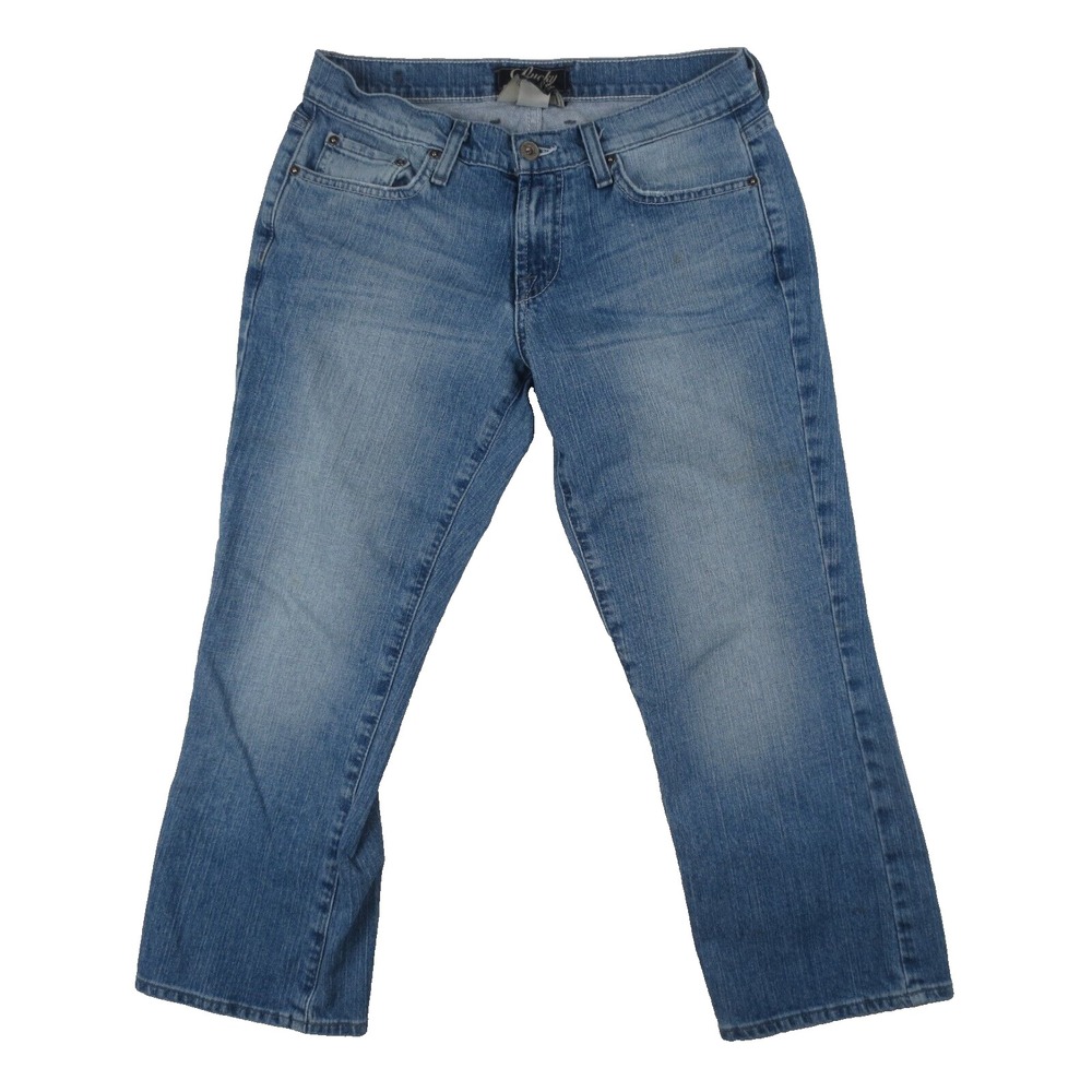 Lucky Brand Jeans Women 4/27 (30x22) Blue Classic Rider Crop Low Rise Denim Y2K